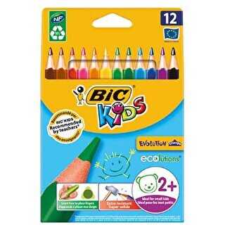 Bic Evolution Üçgen 12 Renk Kuruboya Kalemi 829735