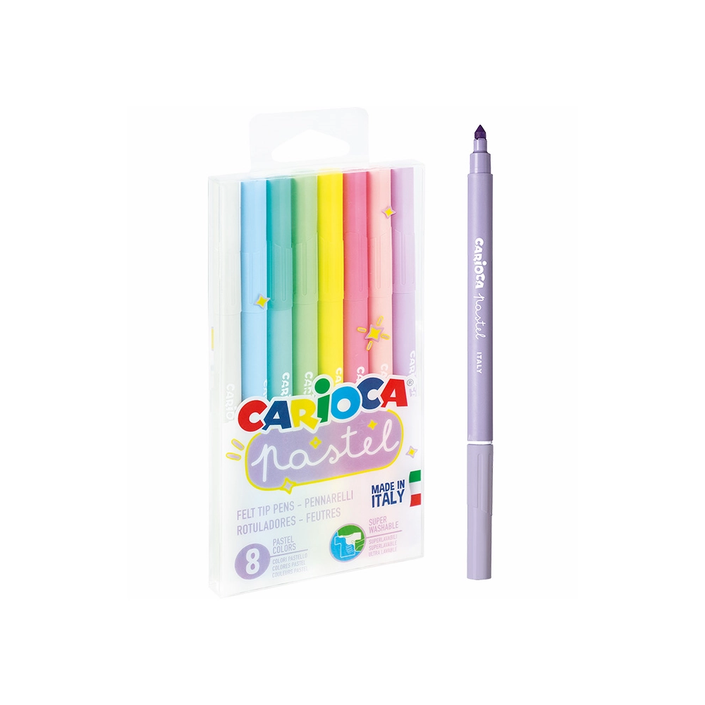 Carioca Pastel Süper Yıkan Keçeli Kalem 8’Li 43032