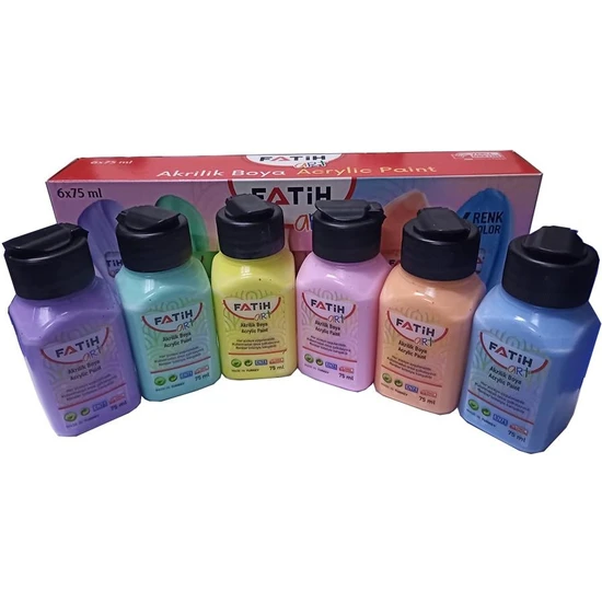 Fatih Akrilik Boya Pastel Serisi 75 ml 6’lı