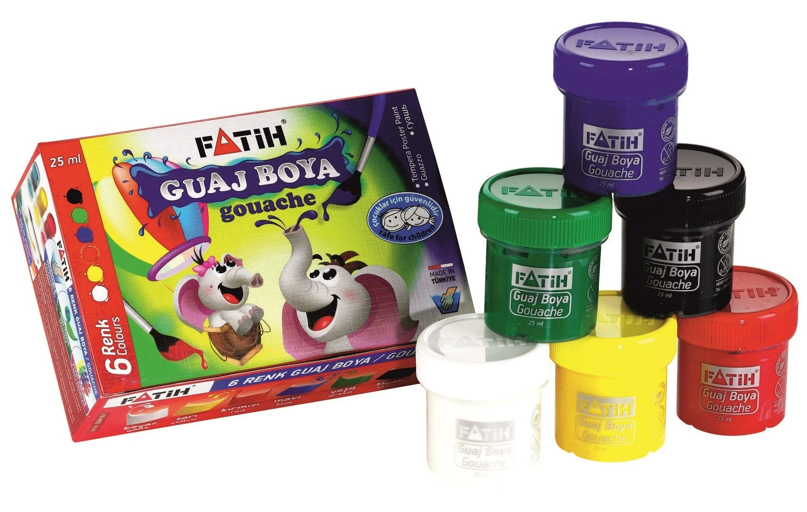 Fatih Guaj Boyası 6 Renk 6*25 ml