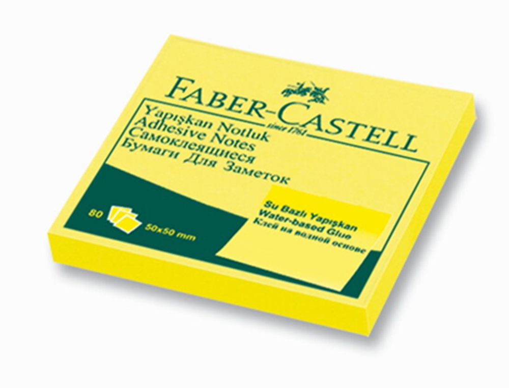 Faber%20Castell%2050x50%20Sarı%20Post-it%20Yapışkanlı%20Kağıt