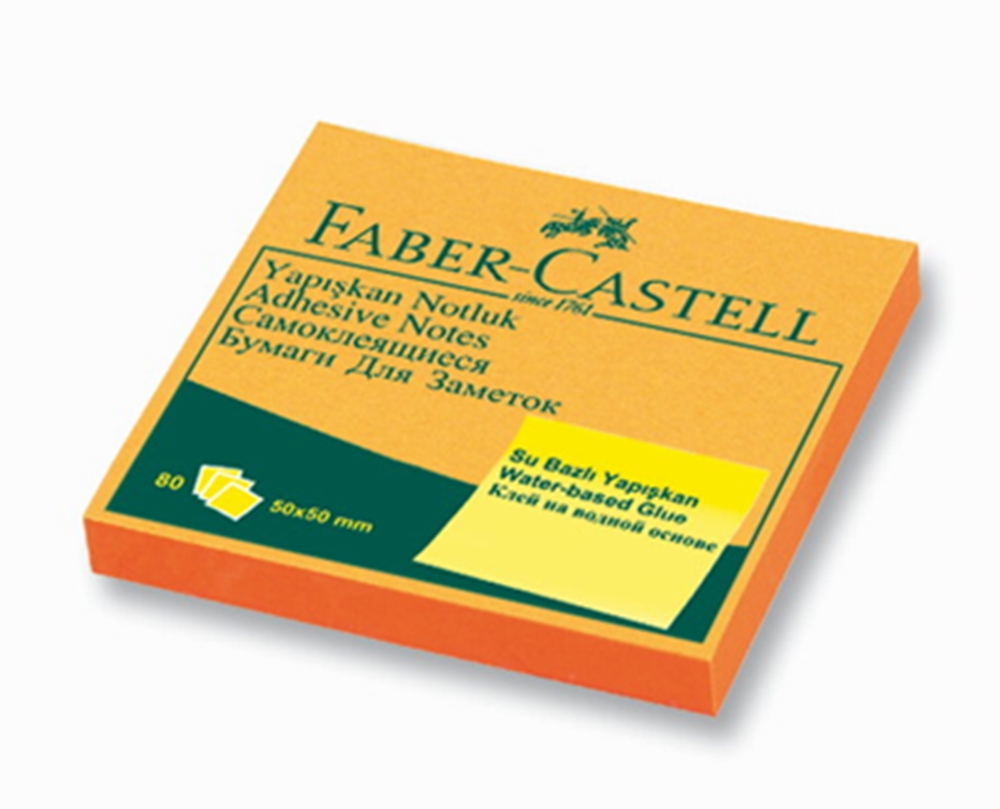 Faber Castell 50x50 Turuncu Post-it Yapışkanlı Kağıt