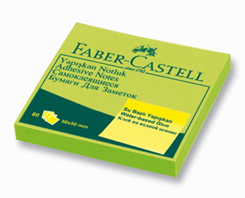 Faber Castell 50x50 Yeşil Post-it Yapışkanlı Kağıt