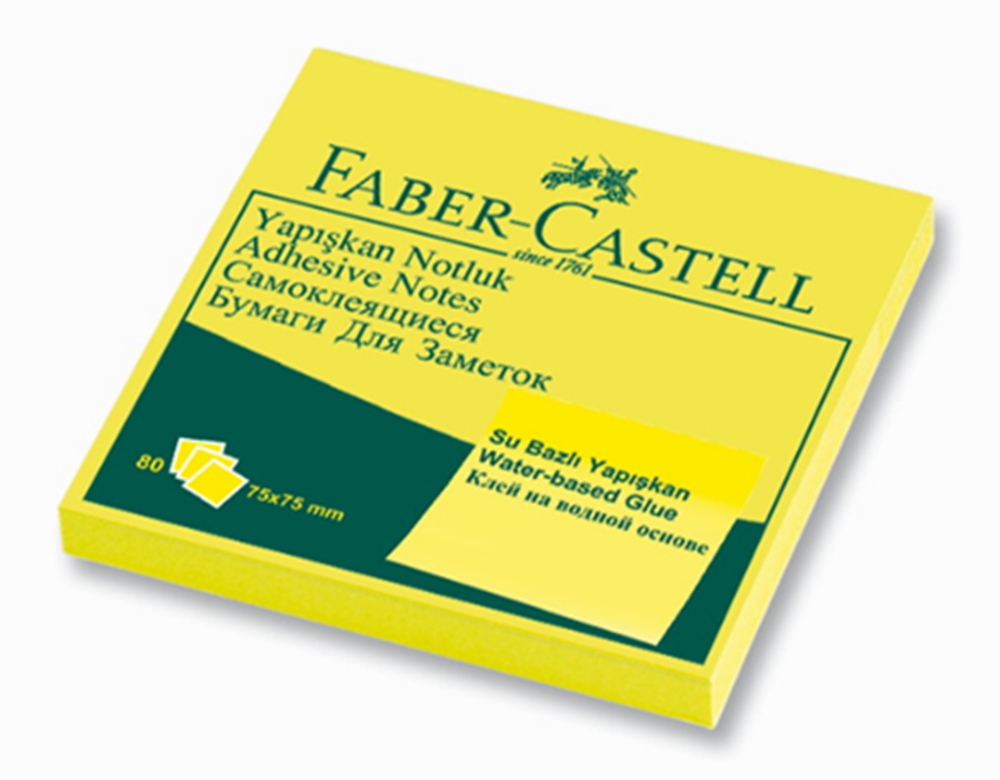 Faber Castell 75x75 Sarı Post-it Yapışkanlı Kağıt