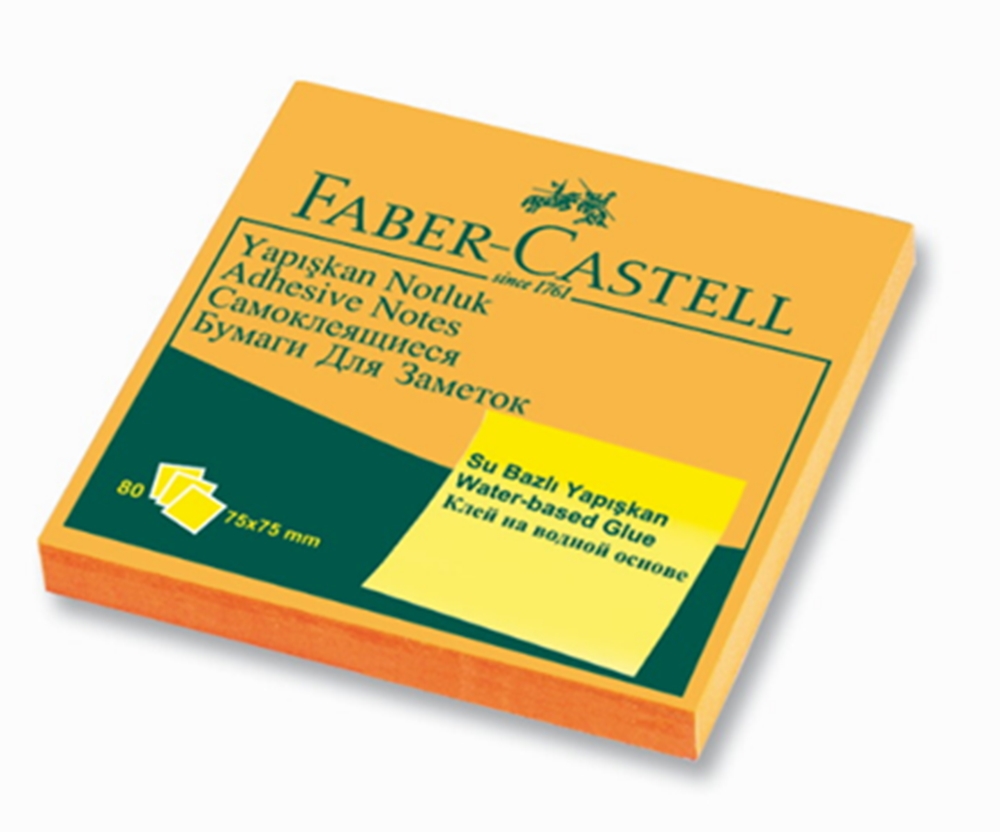 Faber%20Castell%2075x75%20Turuncu%20Post-it%20Yapışkanlı%20Kağıt