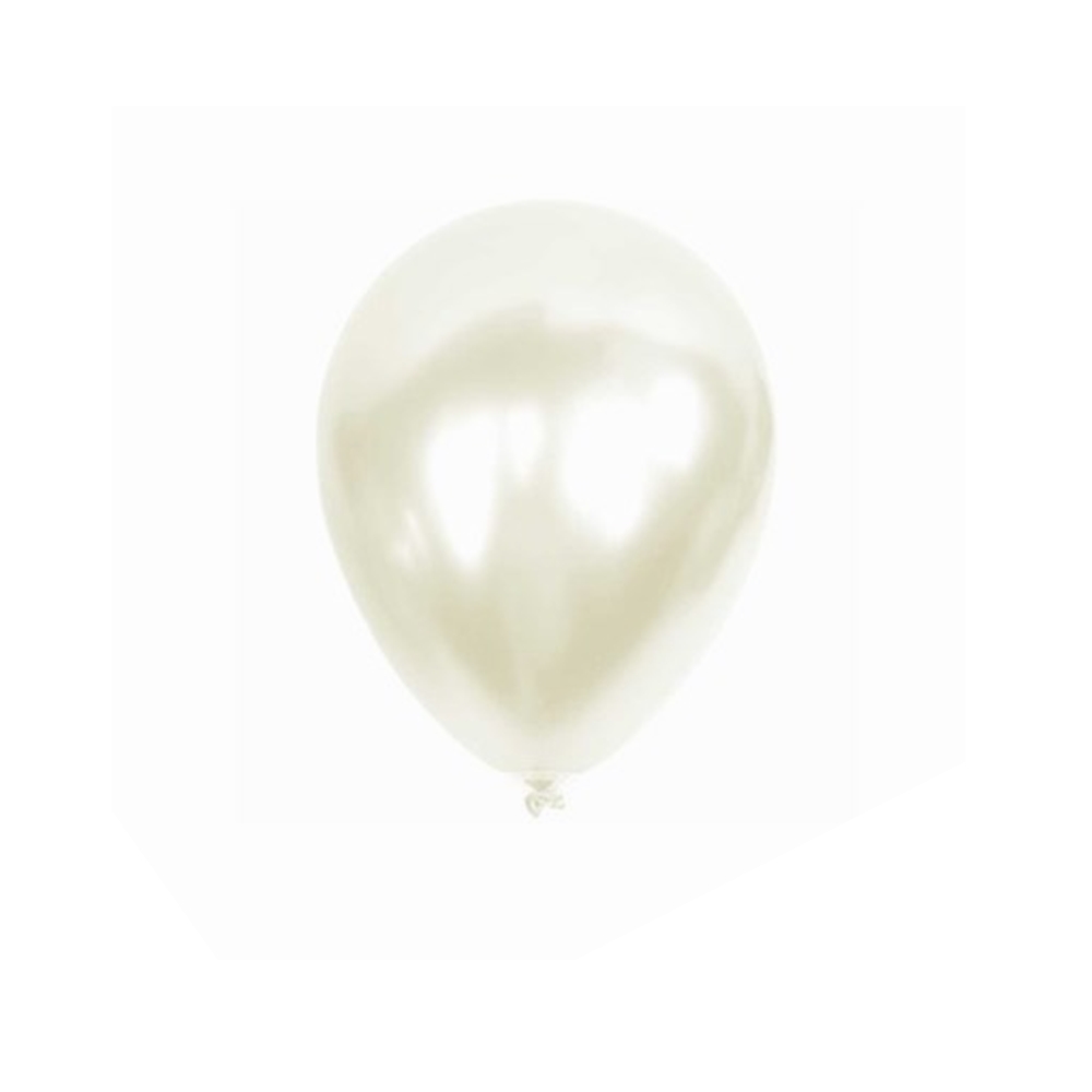 Balon Gemar Metalik Beyaz 11inch 100lü
