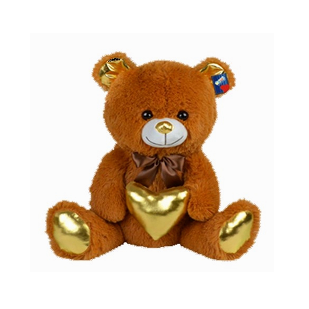 Halley%2062501%20Peluş%2040cm%20Parlak%20Kalpli%20Ayı