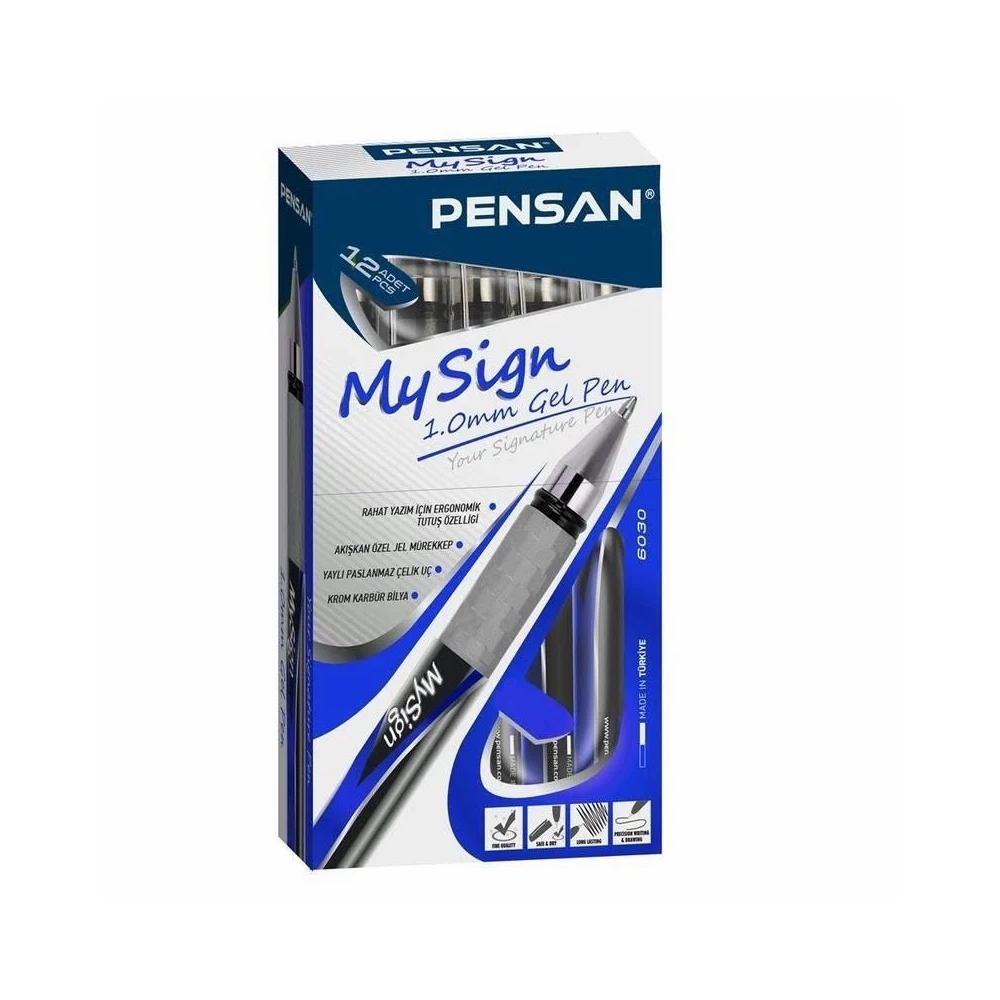 PENSAN MY SIGN JEL ROLLER İMZA KALEM MAVİ 1mm