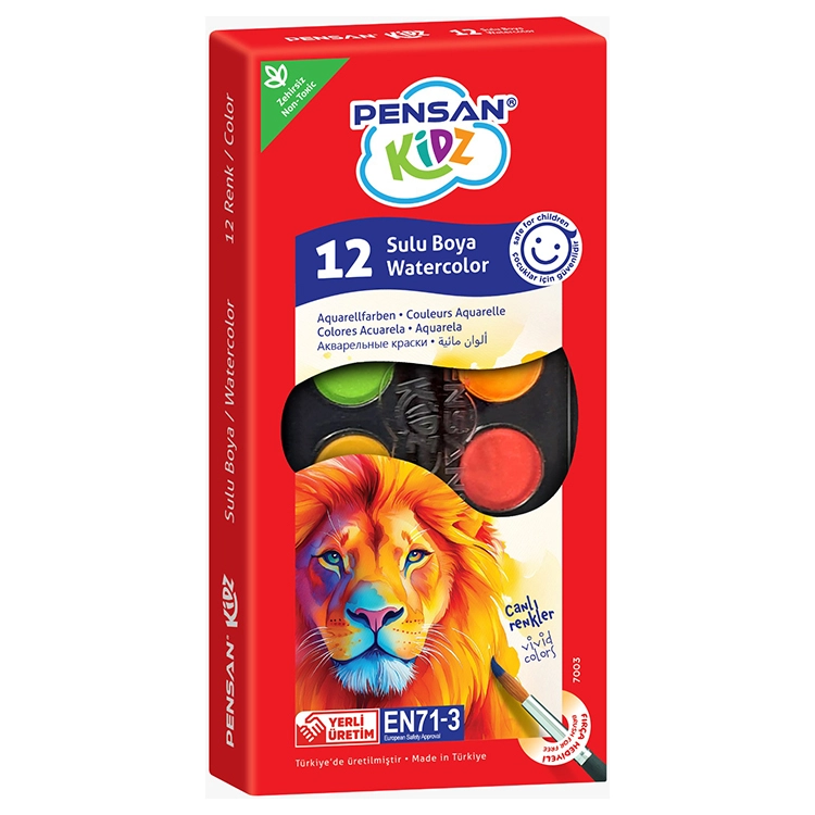 Pensan Kidz 12 Li Sulu Boya pe7003Sb12