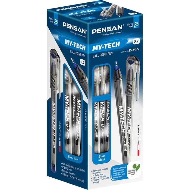 Pensan My-Tech Tükenmez Kalem 0.7 Mm Mavi 25’li Pk
