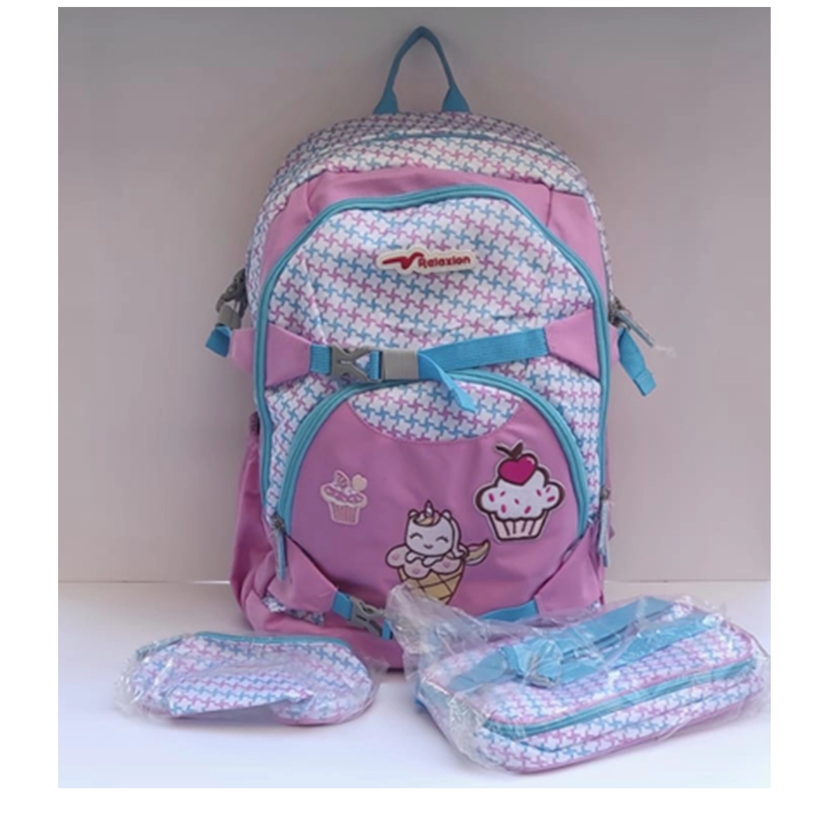 Relaxion Unicorn İlkokul Çanta Beslenme ve Kalemlikli