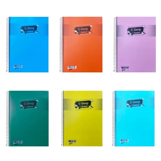 U-Deep A4 Spiralli Plas. Kapak 120Yp Defter Çizgili