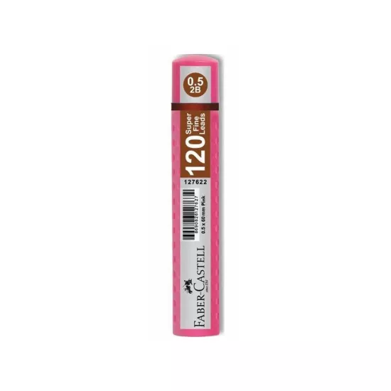 Faber Uç 0.5 2B 60mm, 120’li Pembe Tüp