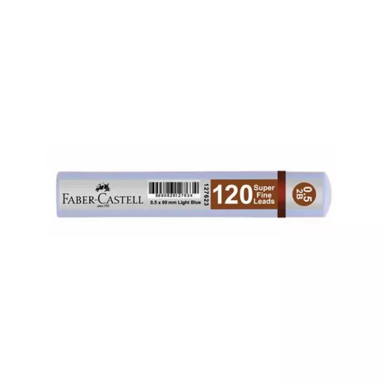 Faber Min 0.5 2B 60mm, 120’li Açık Mavi Tüp