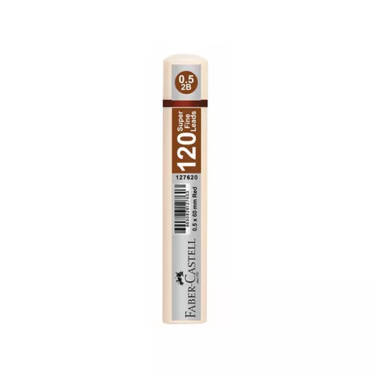 Faber Uç 0.5 2B 60mm, 120’li Beyaz Tüp 