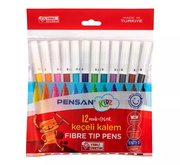 Pensan Kidz Keçeli Boya Kalemi 12 Renk 
