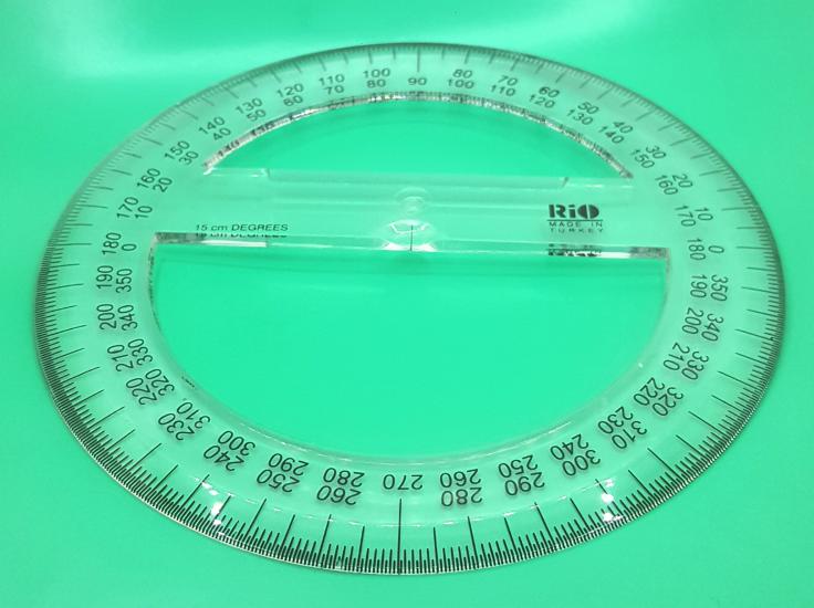 RİOMİNKALE-PROTRACTOR 360 DERECE 15 cm