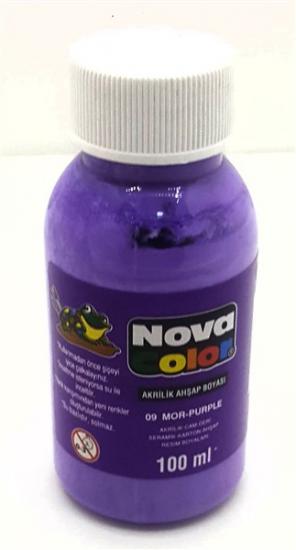 Nova Color 100ml Mor renk Akrilik Boya, Mor Renk Akrilik Boya, Akrilik Boya  Mor