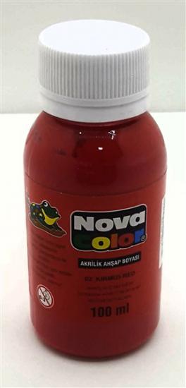 Nova Color 100ml Kırmızı Akrilik Boya, Kırmızı Akrilik Boya, Akrilik Boya