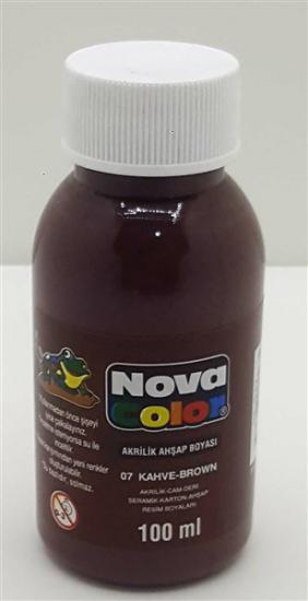 Nova Color 100 ml Kahve Rengi Akrilik Boya, Kahve Rengi Akrilik Boya, Akrilik Boya