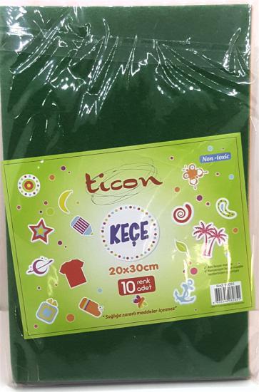 Keçe 10 Renk 1 Paket 20X30