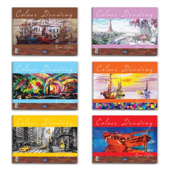 Umut 35X50 Spiralli Karton KP Resim Defteri 15 YP