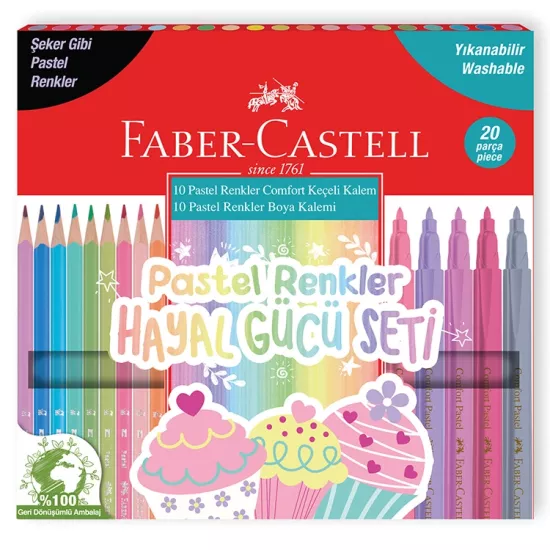 Faber Castell Hayal Gücü Seti Pastel Renkler 20’li