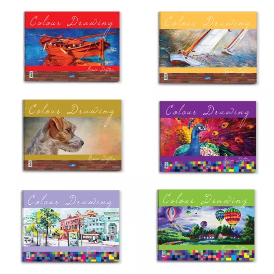 U-Deep 35*50 Spiralli Resim Defteri Karton KP.25Yp