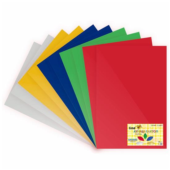 Lino Aynalı Karton 50*70 Cm Metalik 5 Renk 10Lu