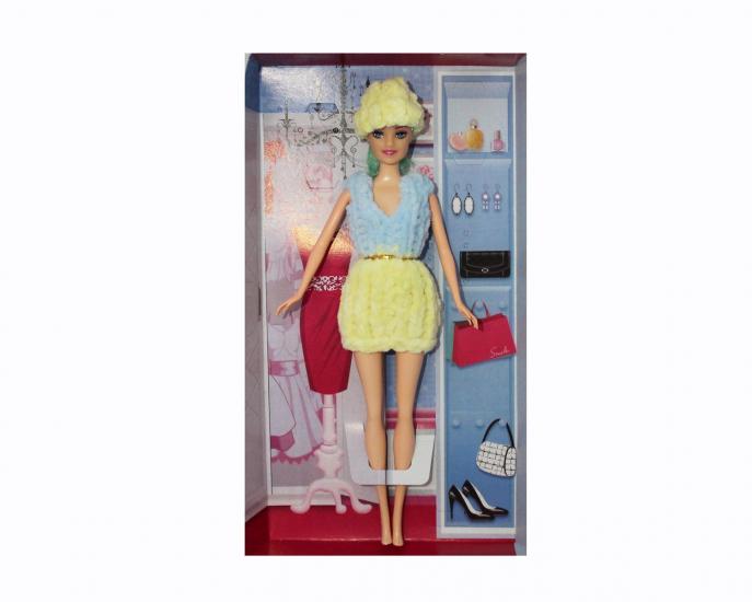 Barbara Örme Kıyafetli Şapkalı Bebek 296
