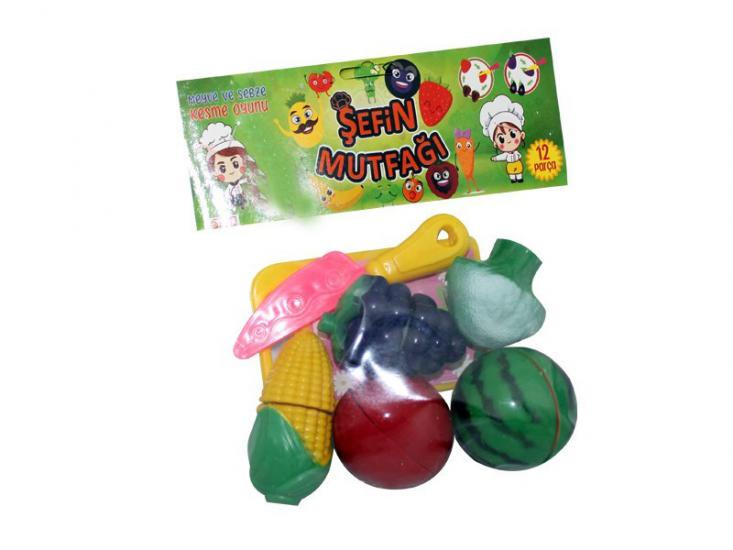 Kesilebilen 01-2030 Sebze Ve Meyve Seti 12pcs