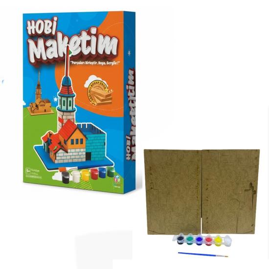Hobi Hedmak01 Ahşap Kız Kulesi Boyama Seti