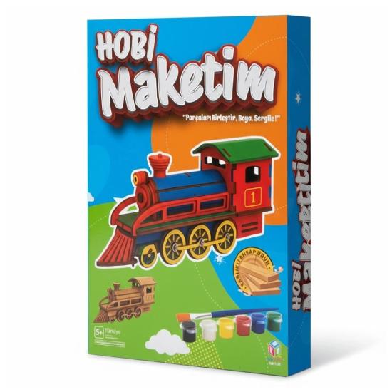 Hobi Hedmak10 Ahşap Tren Boyama Seti
