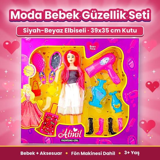 Kutulu 916 Atinil Aksesuarlı Çantalı Bebek