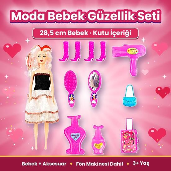 Kutulu 916 Atinil Aksesuarlı Çantalı Bebek