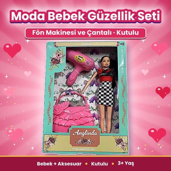 Kutulu 308 Anglinda Aksesuarlı Çantalı Bebek