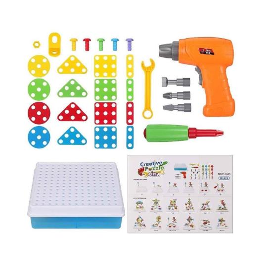 URT014-001 3D Eğitici Matkap Seti Hayvanlar 340pcs