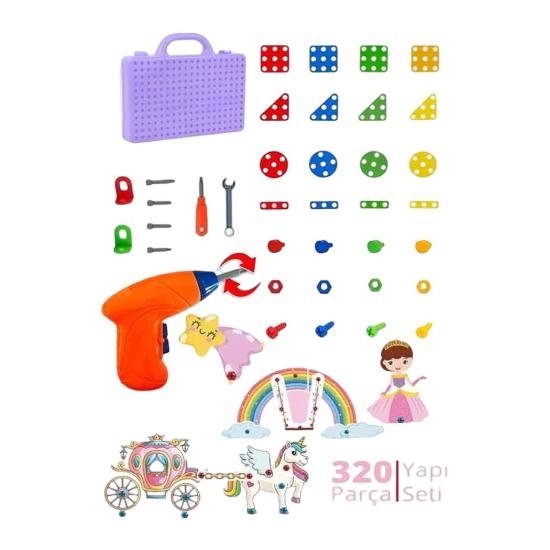 URT014-006 3D Eğitici Matkap Seti Hayvanlar 320pcs