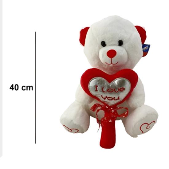 Peluş 40cm Şeker Kalpli Ayı Halley 62964 