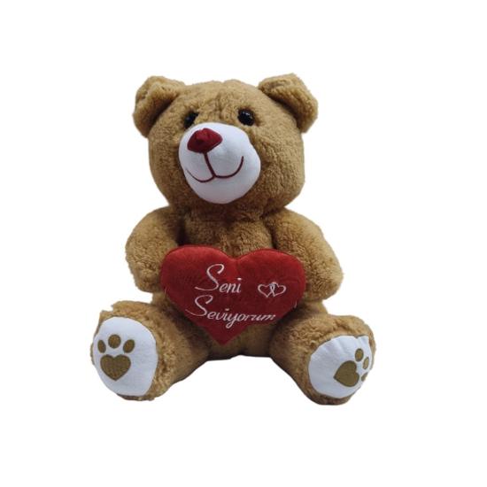 Peluş 35cm Kalpli Ayı