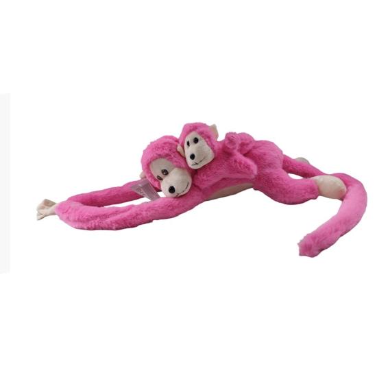 Peluş Sarılan Çığlık Atan Işıklı Yavrulu Maymun