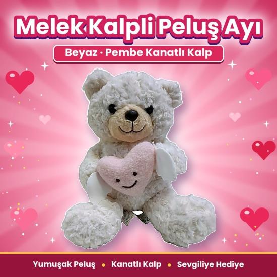 Halley 50246 Peluş 35cm Kanatlı Kalp Tutan Ayı