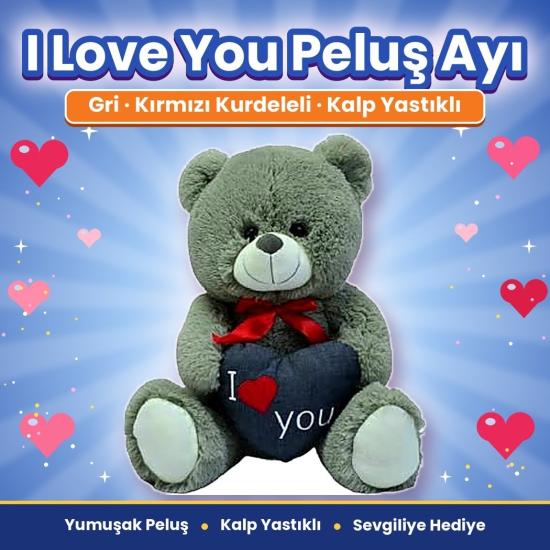 Halley 50230 Peluş 30cm I Love Kalpli Ayı