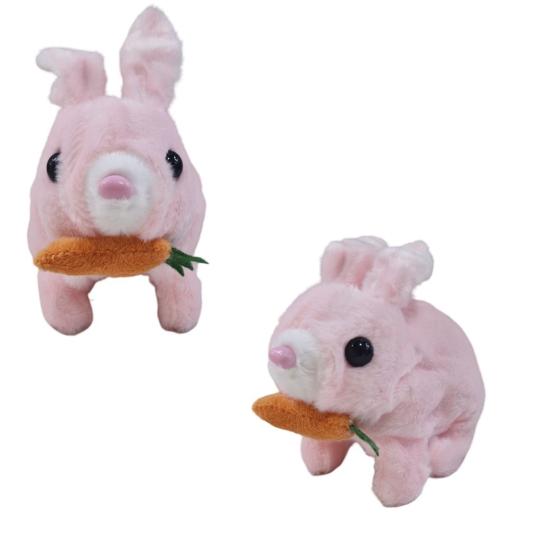 Pilli 825 Sesli Zıp Zıp Yürüyen Havuçlu Tavşan