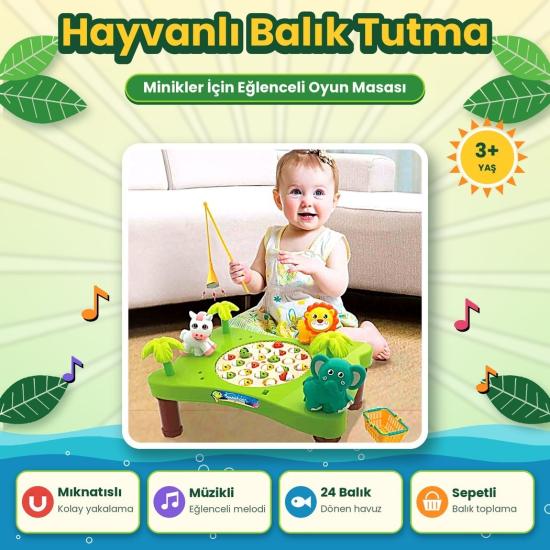 Kayyum 4030 Pilli Hayvanlar Balık Oyunu