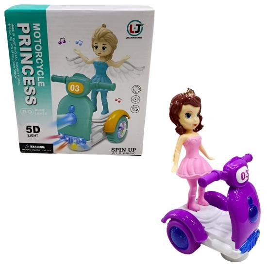 Kutulu Pilli Sesli Işıklı Scooter Süren Kız