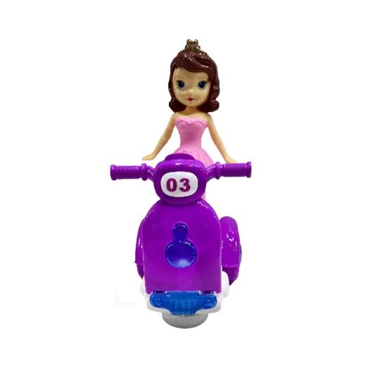 Kutulu Pilli Sesli Işıklı Scooter Süren Kız