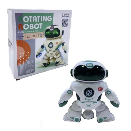 Pilli Işıklı 506 Sesli Dönen Robot