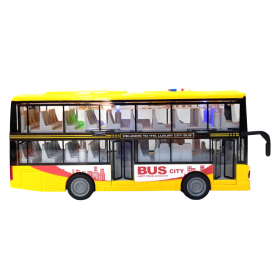 Pilli 798 Işıklı Sesli 2 Katlı Otobüs