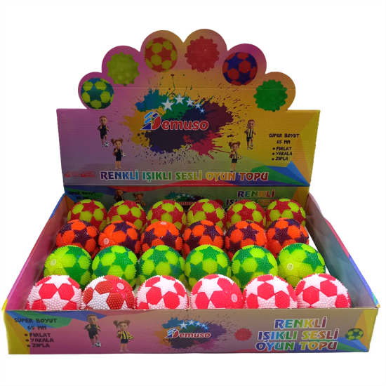 Işıklı Top Yıldız Desen 65mm 24lü